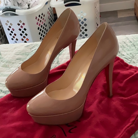 BRAND NEW CHRISTIAN LOUBOUTIN PATEN NUDE PLATFORM - Picture 3 of 3